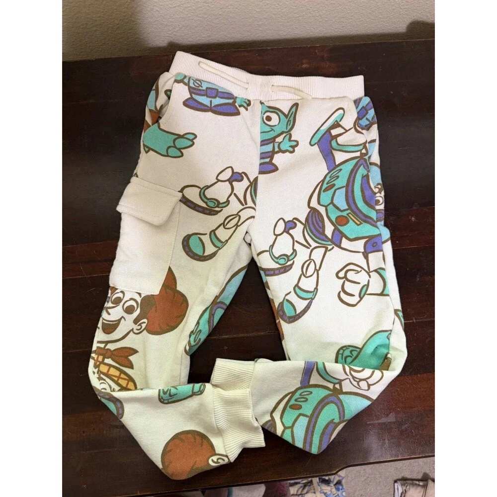 Boys Toy Story Jogger Set, Toy Story T-shirt & Camo Old Navy Shorts 5T Toddler